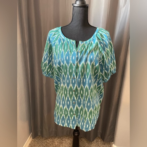 81. Sundance, Button Down Blouse, Size L, EUC - Picture 1 of 6